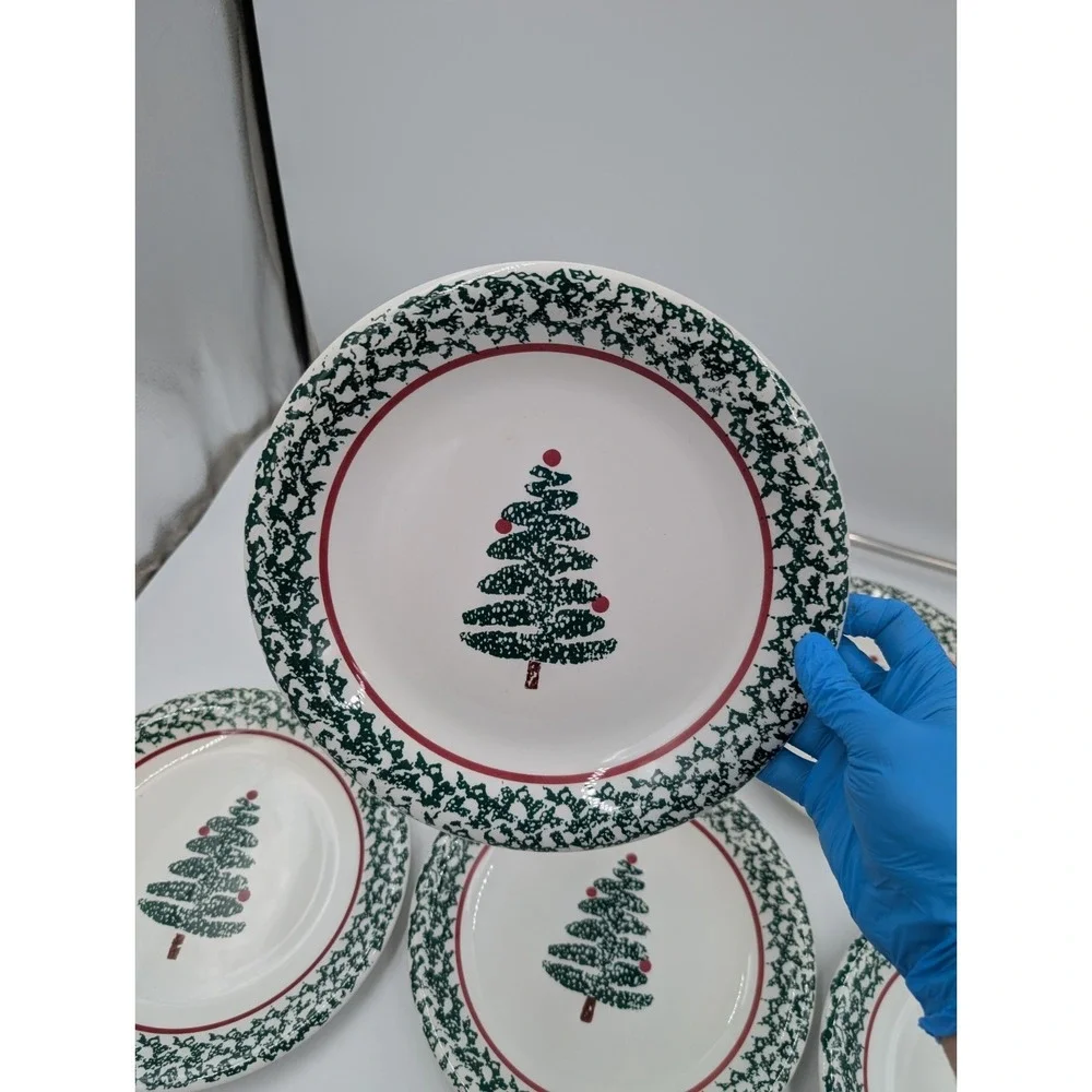 Furio Christmas Tree Salad Plates 8